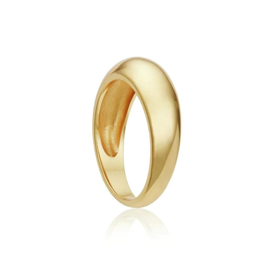 Gold Plain Dome Ring
