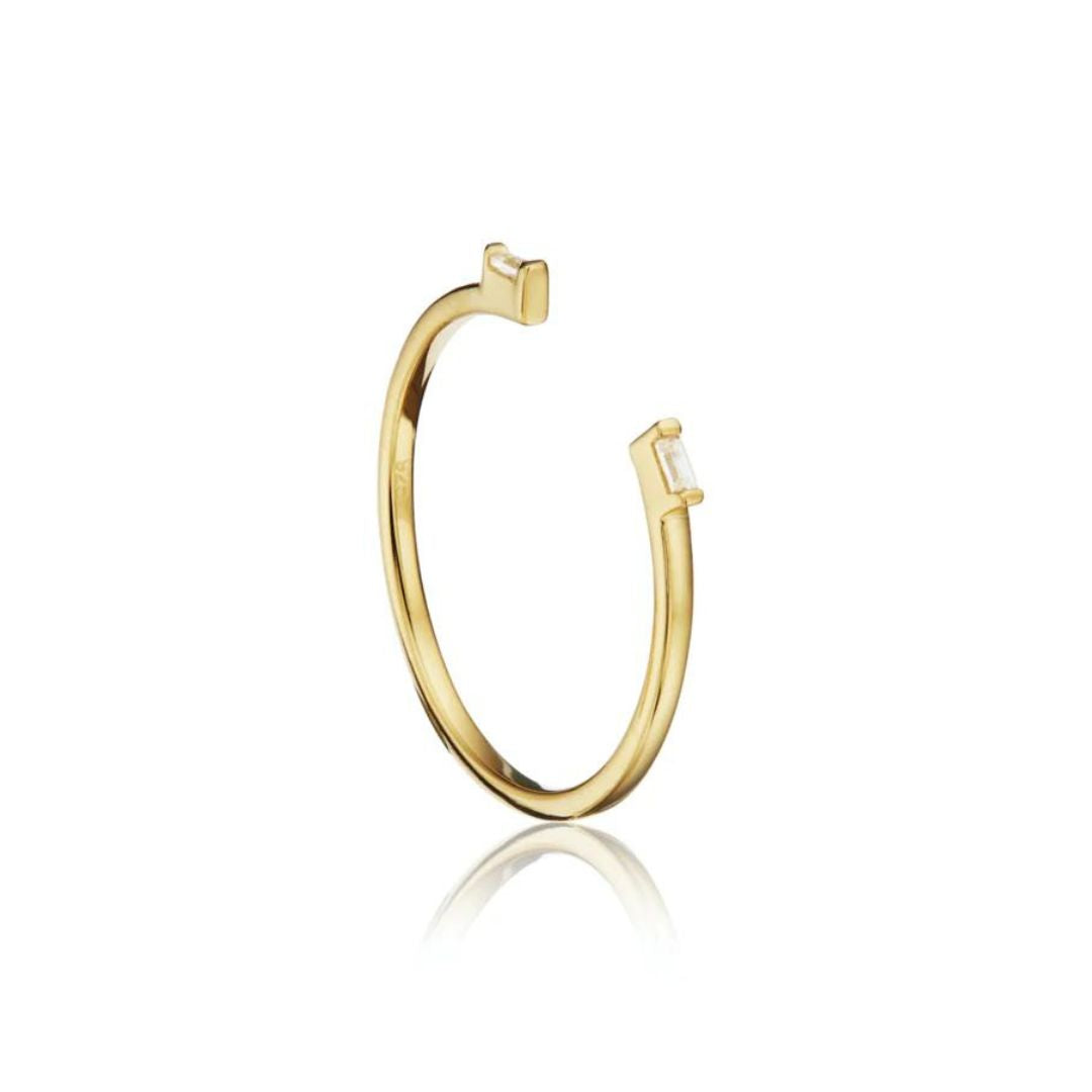 Gold Diamond Style Baguette Gap Ring