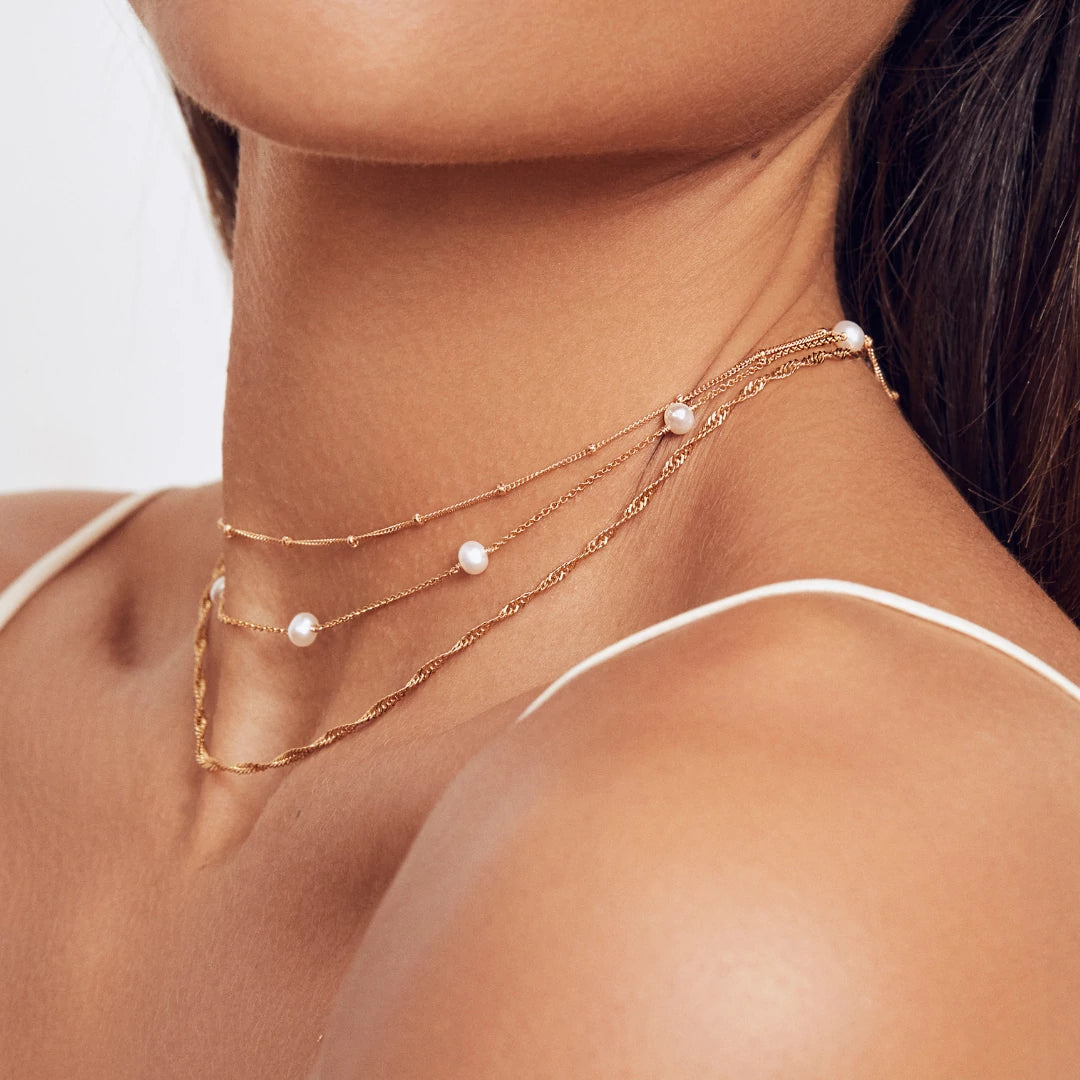 Gold Twisted Rope Chain Necklace