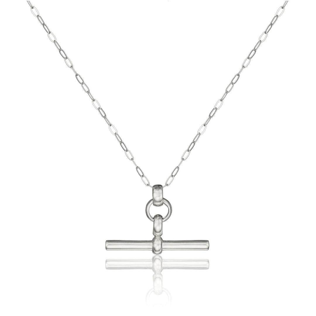 Silver T-Bar Necklace