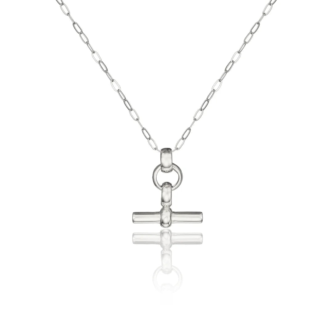 Silver Mini T-Bar Necklace