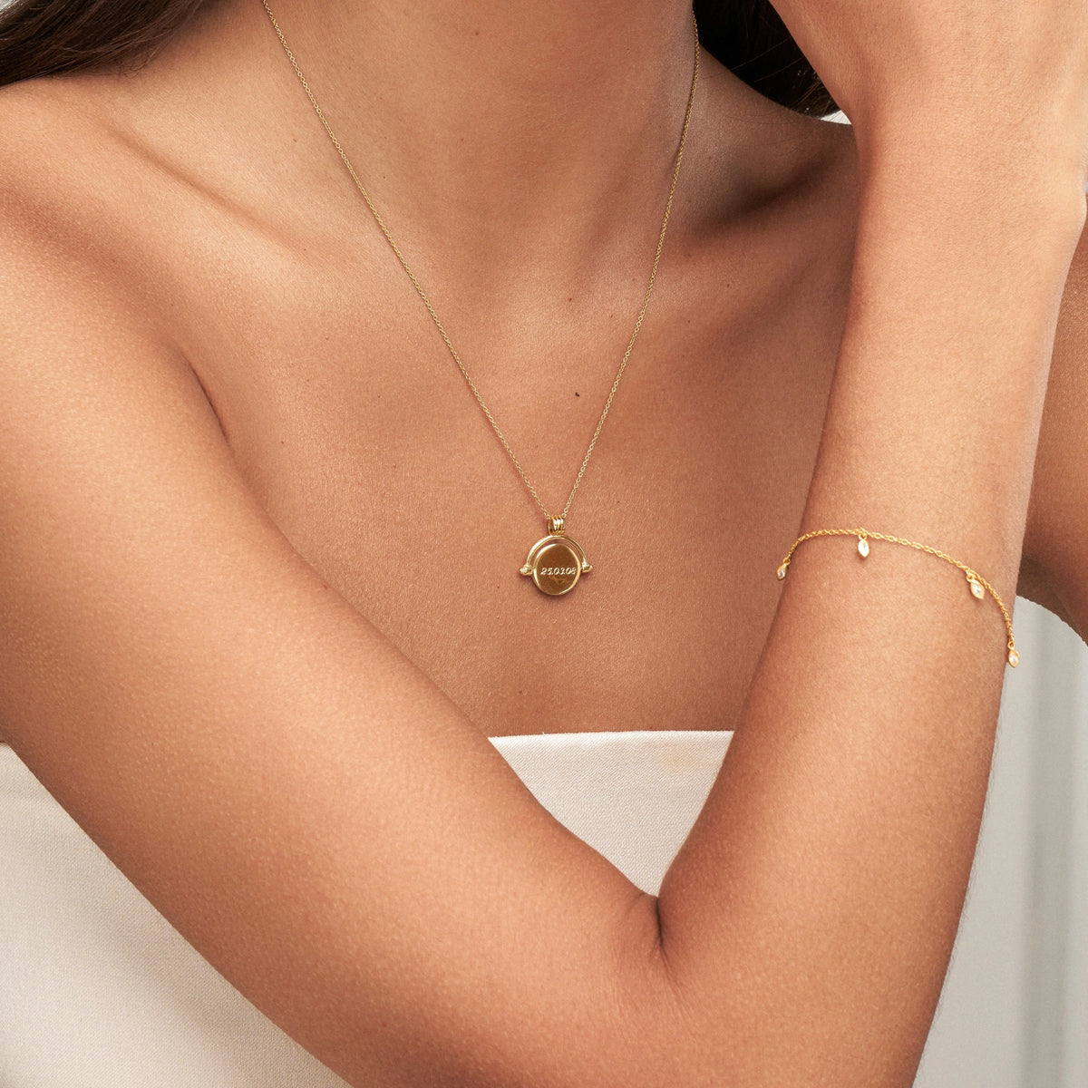 Gold Diamond Style Marquise Drop Bracelet