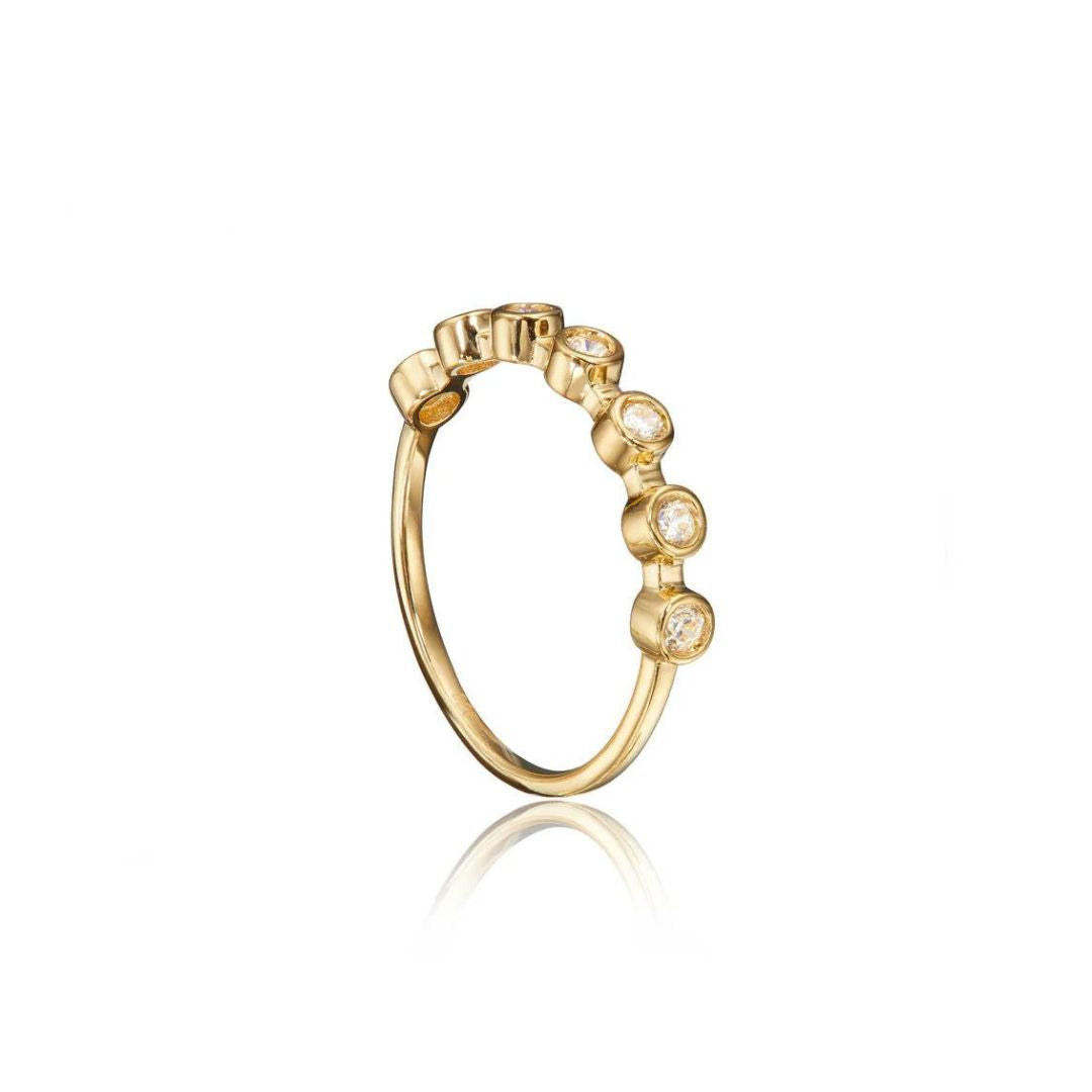 Gold Diamond Style Round Eternity Ring