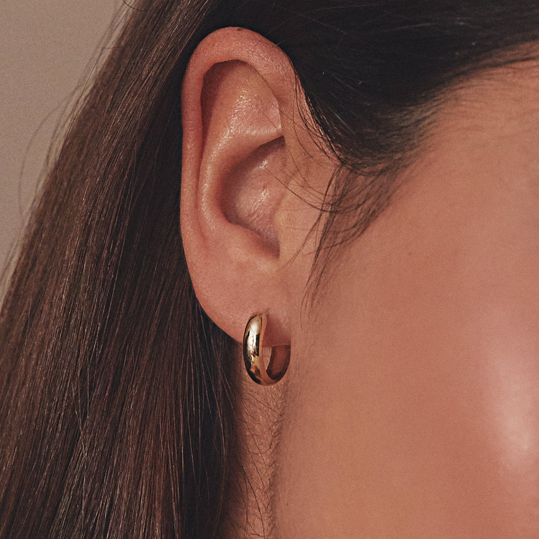 Gold Plain Hoop Earrings