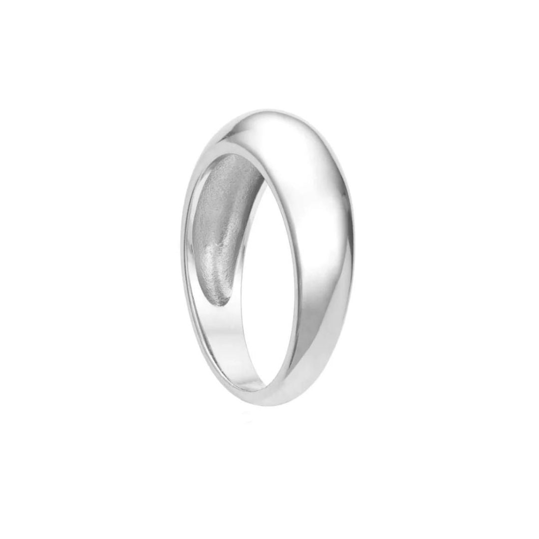 Silver Plain Dome Ring