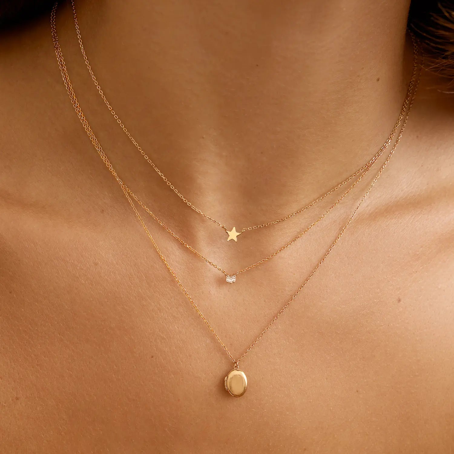 Gold Tiny Star Necklace