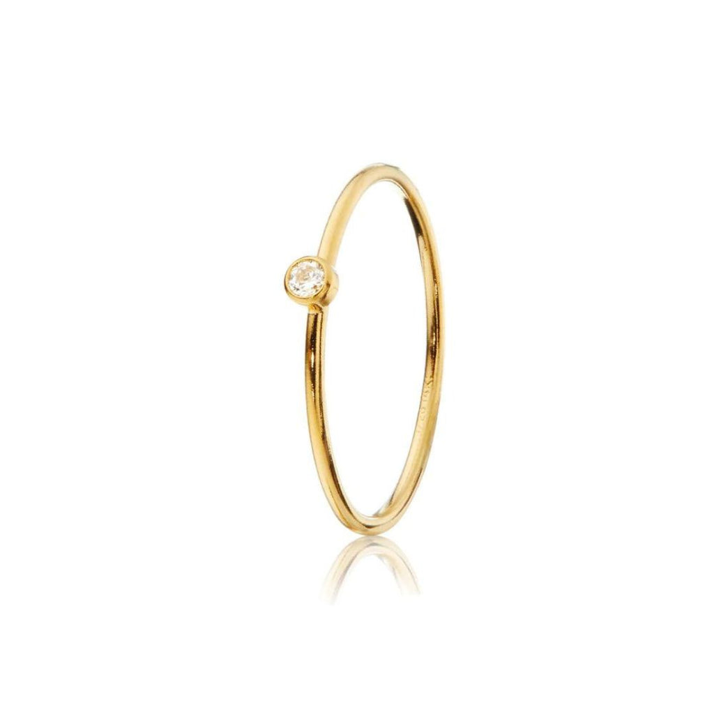 Thin Diamond Style Stacking Ring