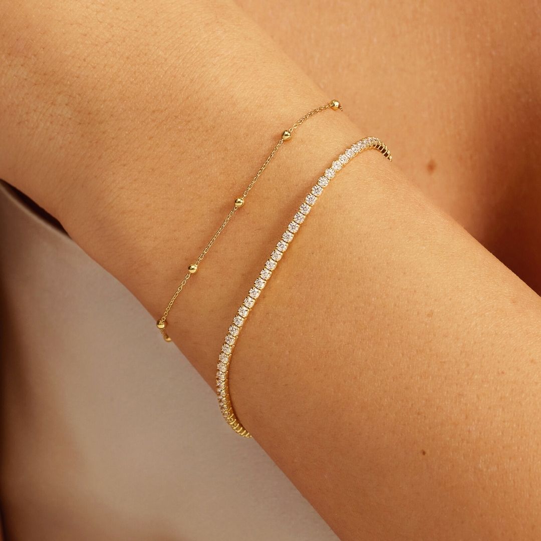 Gold Satellite Chain Bracelet