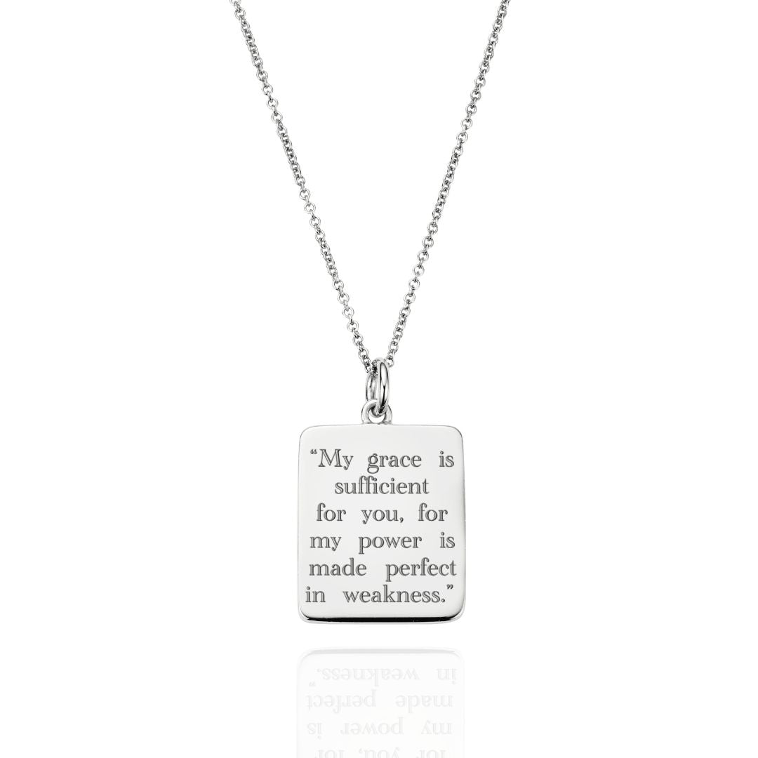 Silver Personalised Verse Necklace