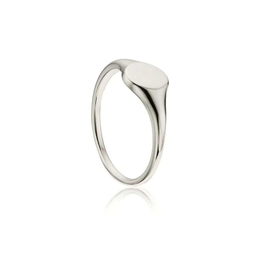 Silver Small Personalised Signet Ring