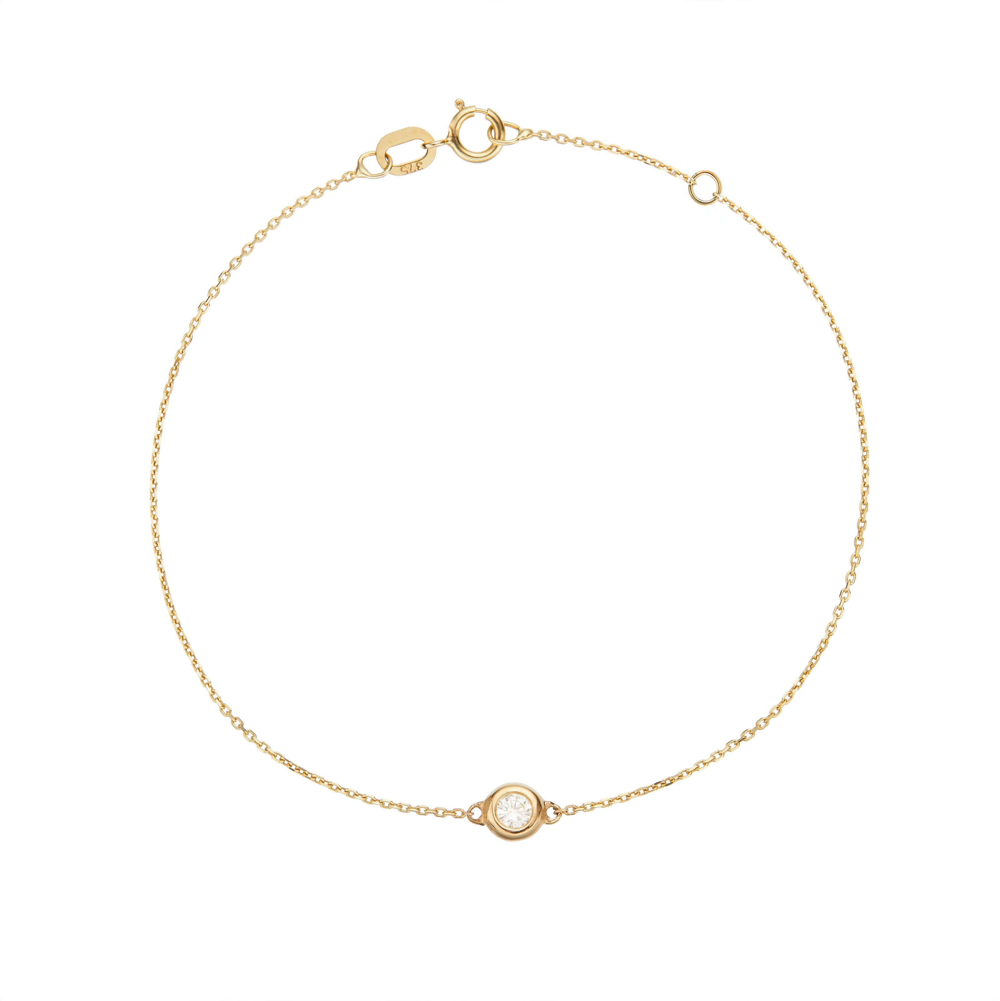 Solid Gold Floating Diamond Bracelet – Lily & Roo