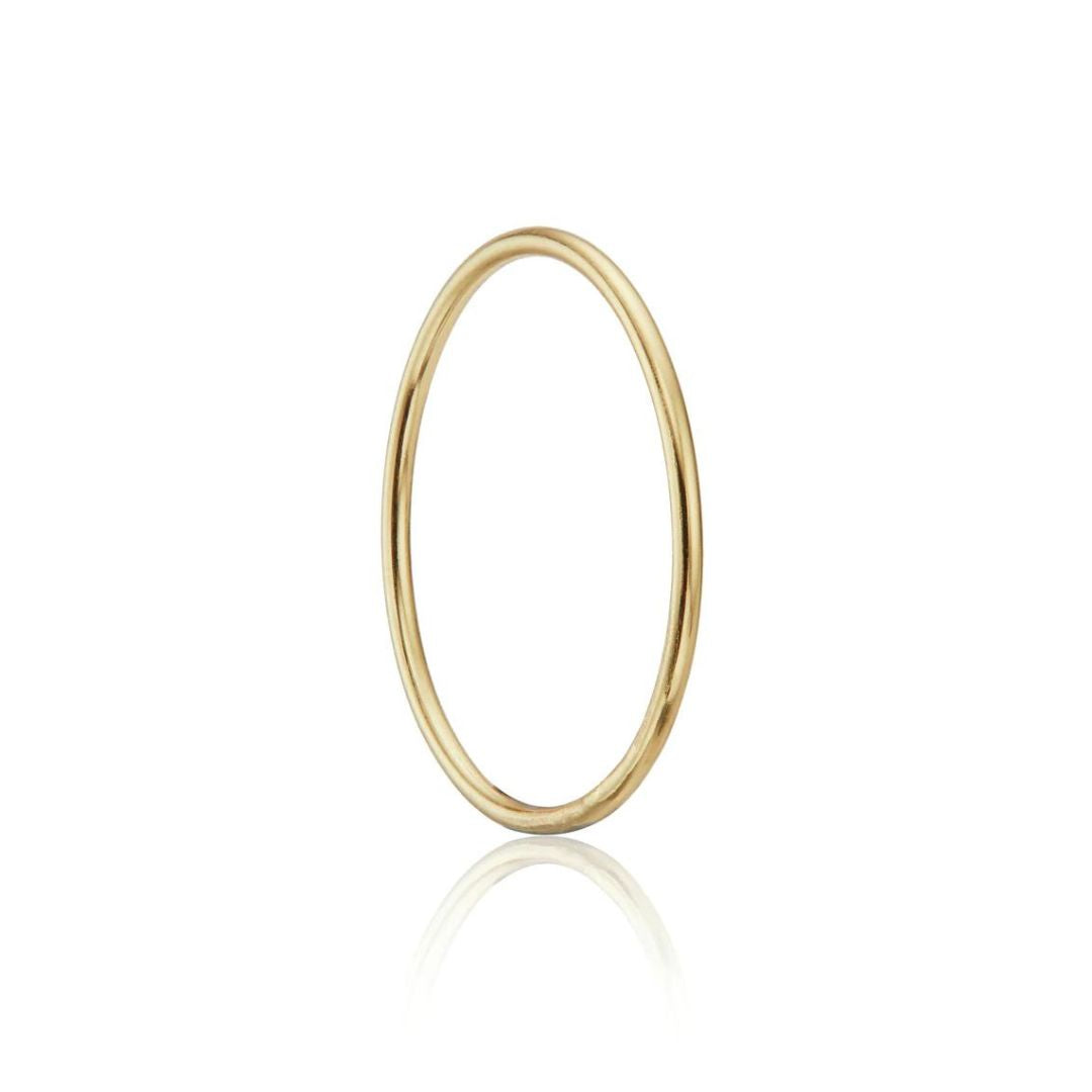 Gold Thin Plain Stacking Ring