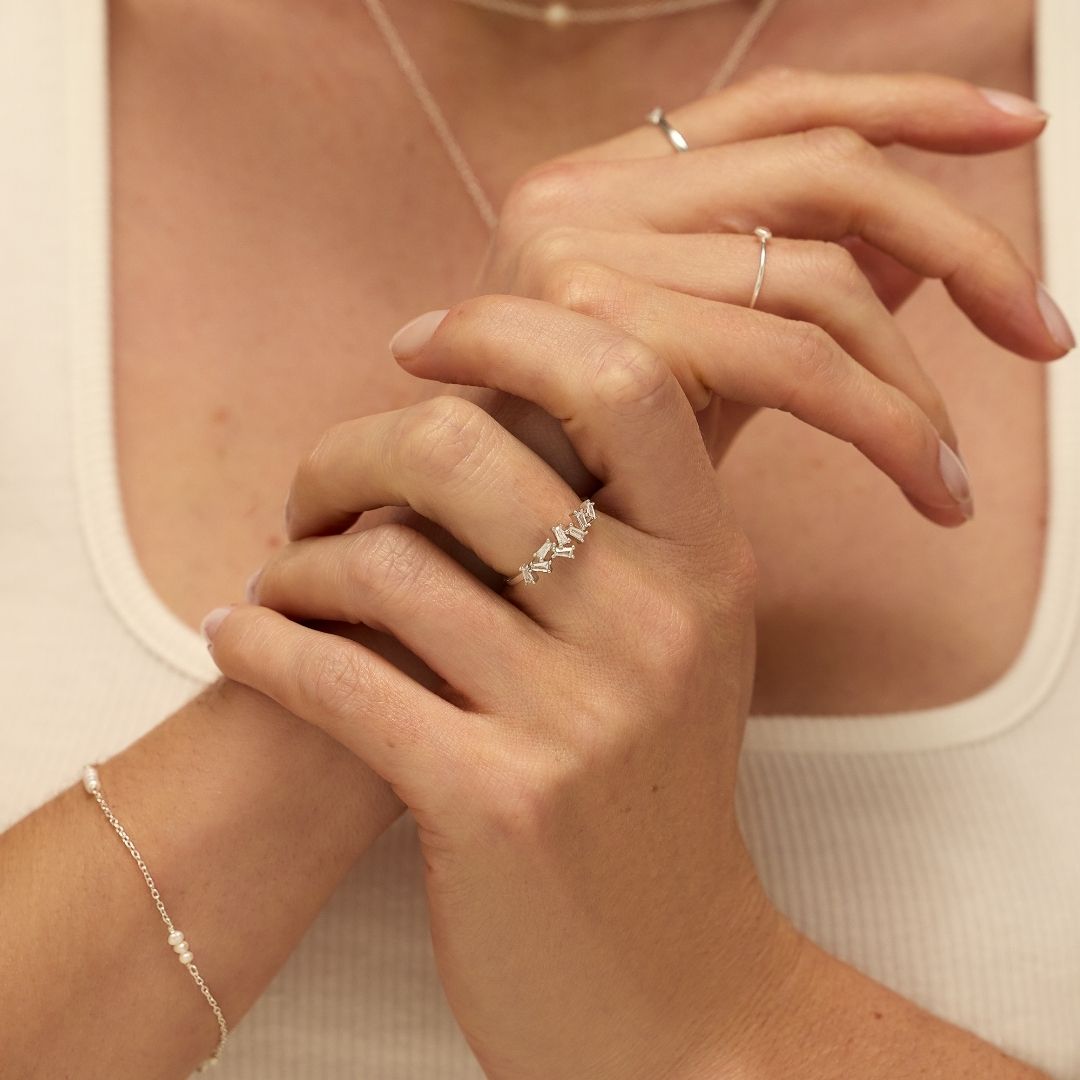 Silver Mini Pearl Bracelet