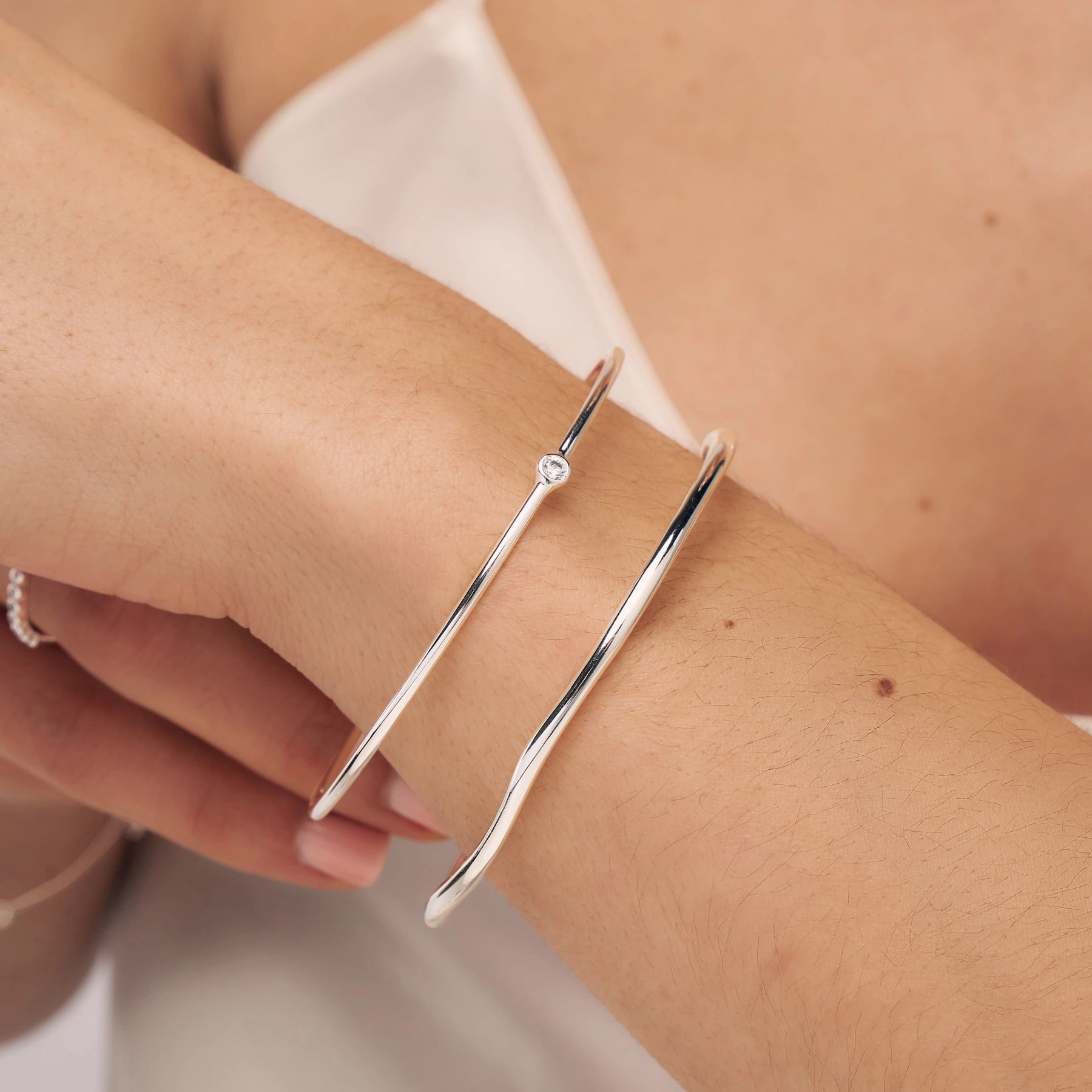 Silver Wave Bangle