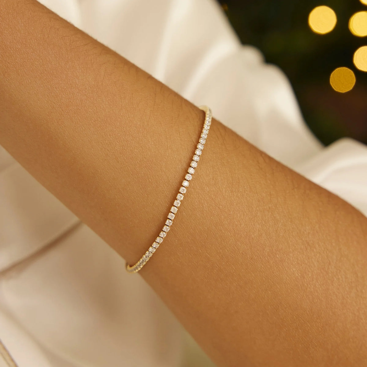 Gold Diamond Style Tennis Bracelet