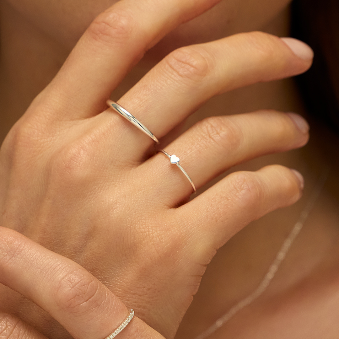 Silver Tiny Heart Ring