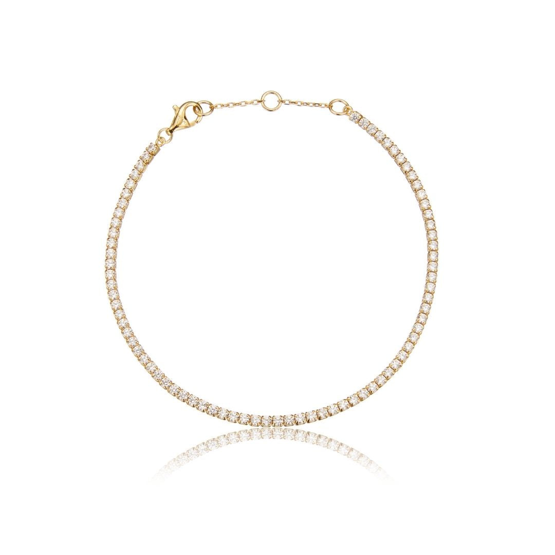 Gold Diamond Style Tennis Bracelet