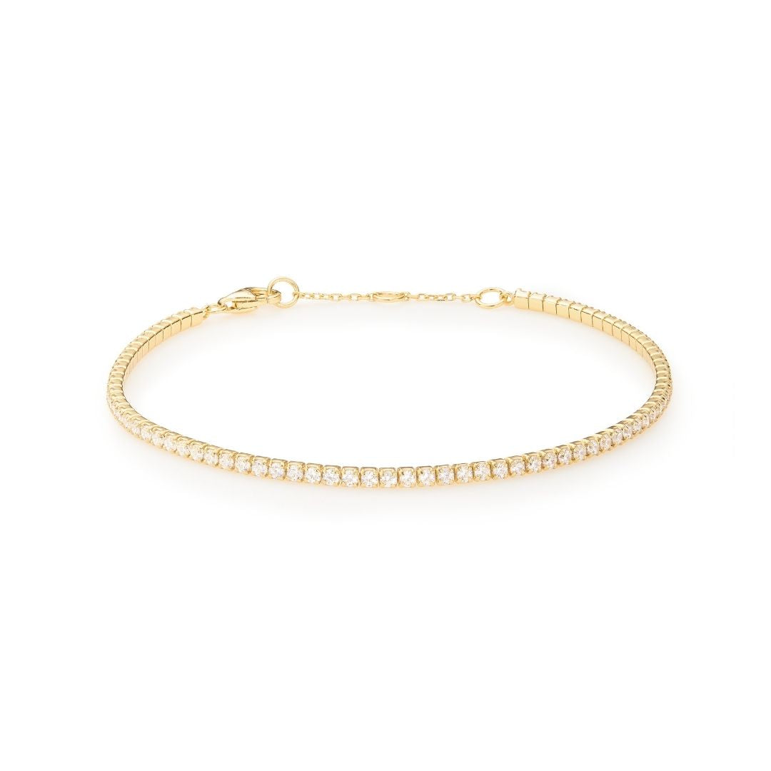 Gold Diamond Style Tennis Bracelet