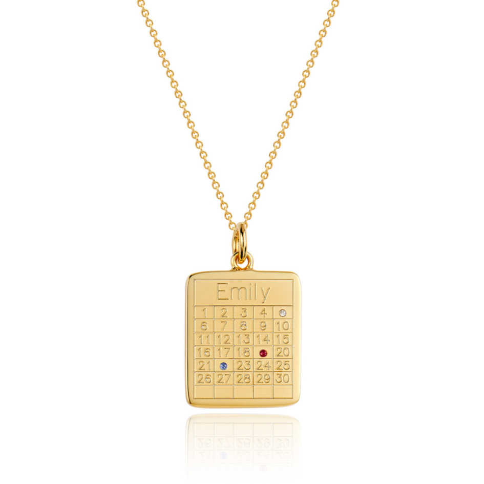Personalised Family Calendar Necklace