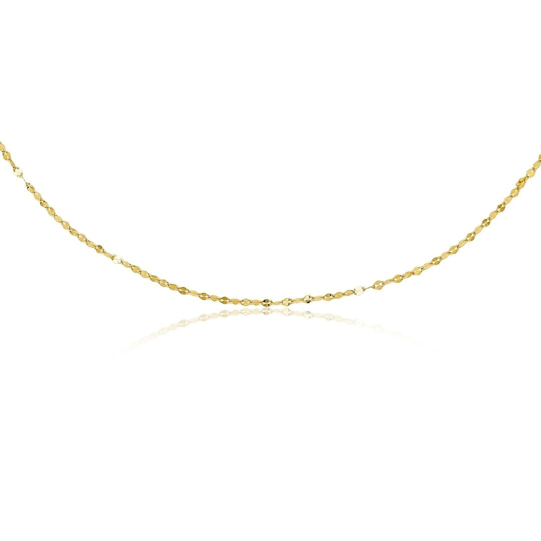 Gold Sparkle Chain Necklace