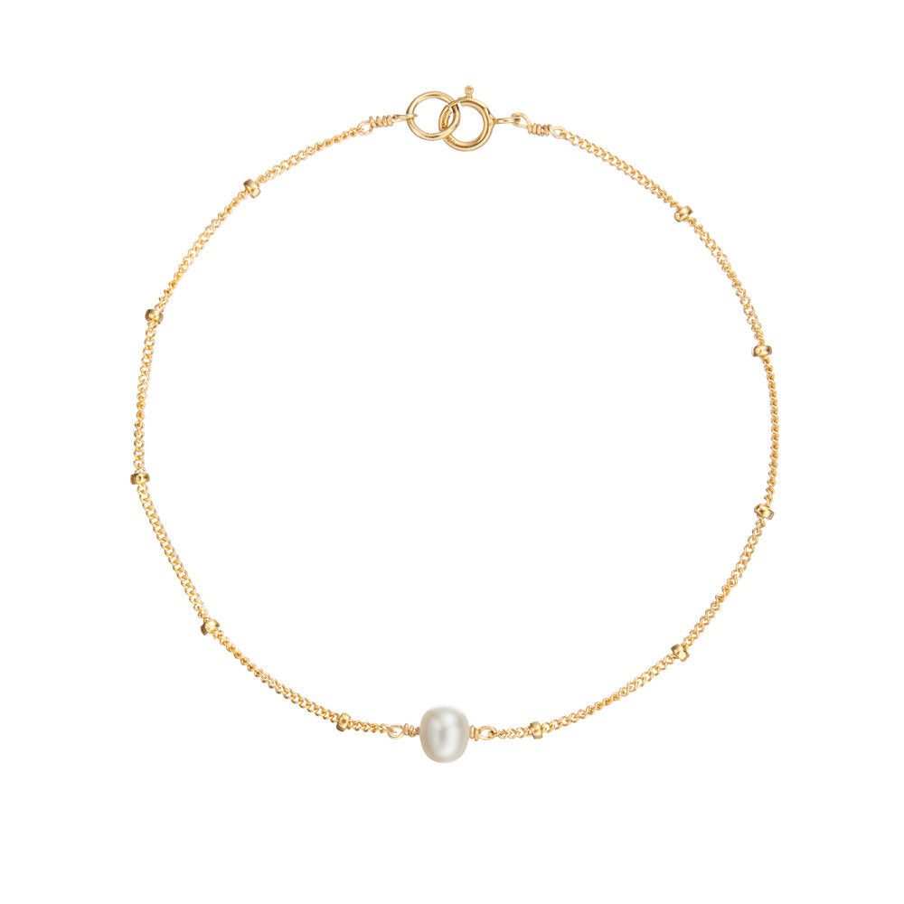 Gold Satellite Pearl Bracelet
