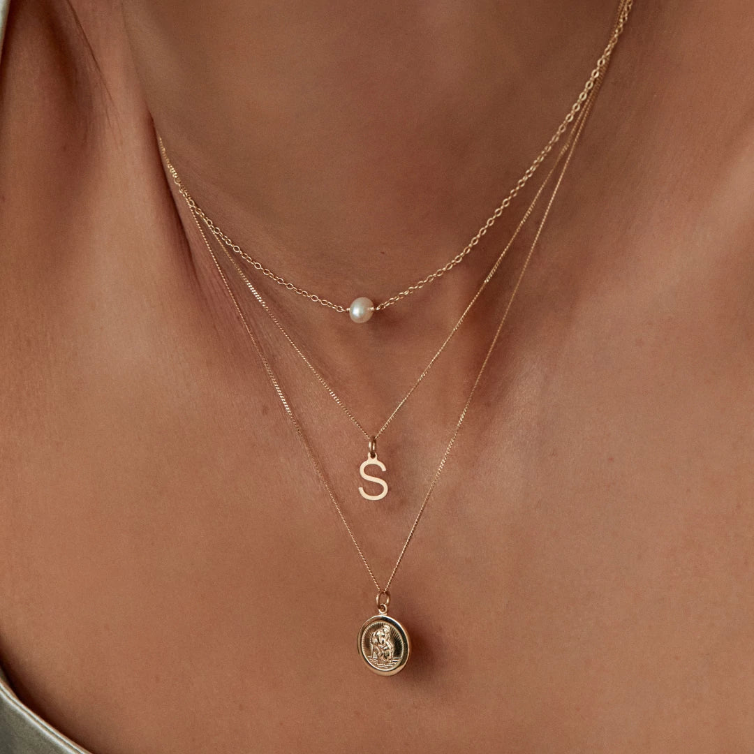 Gold Single Pearl Choker