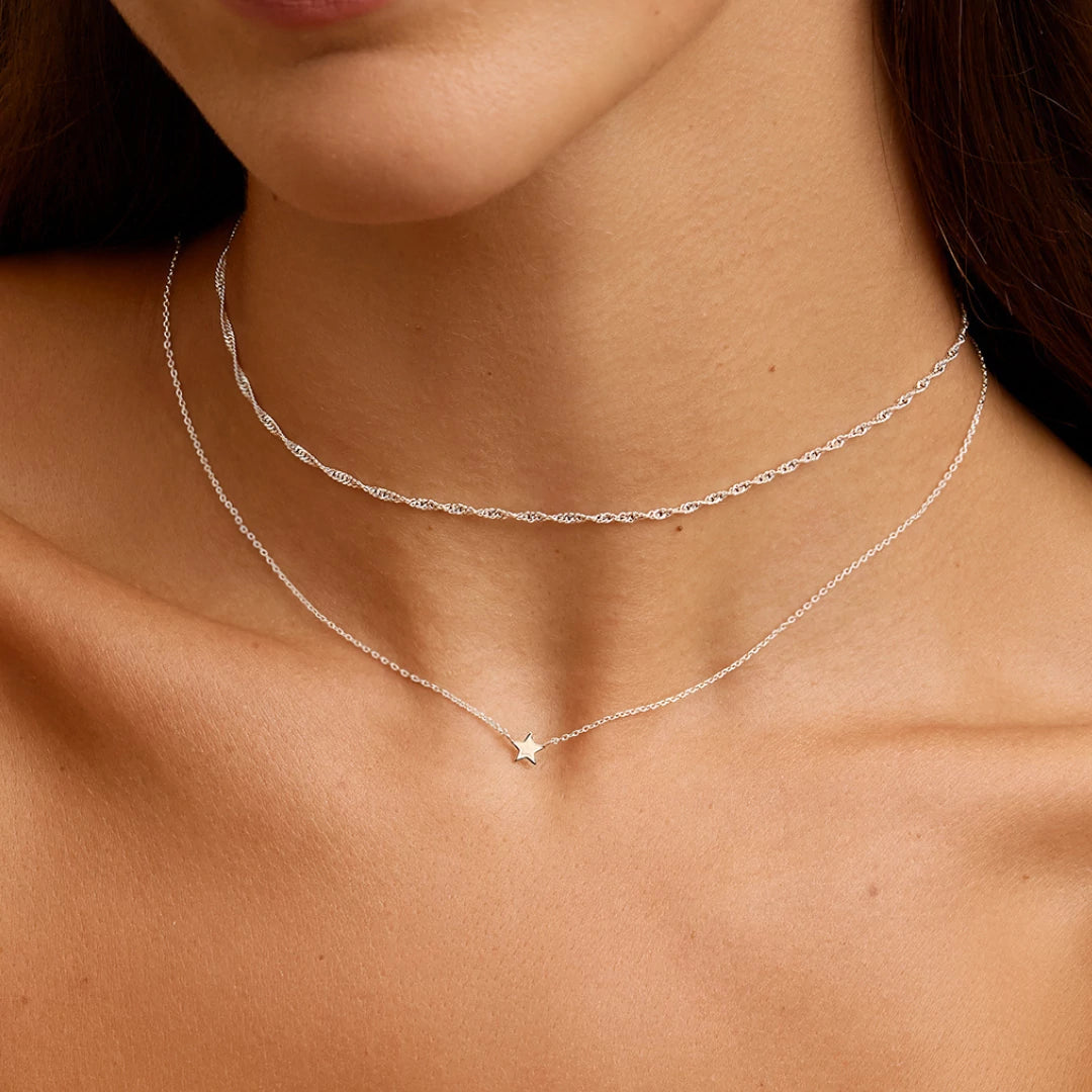 Silver Tiny Star Necklace