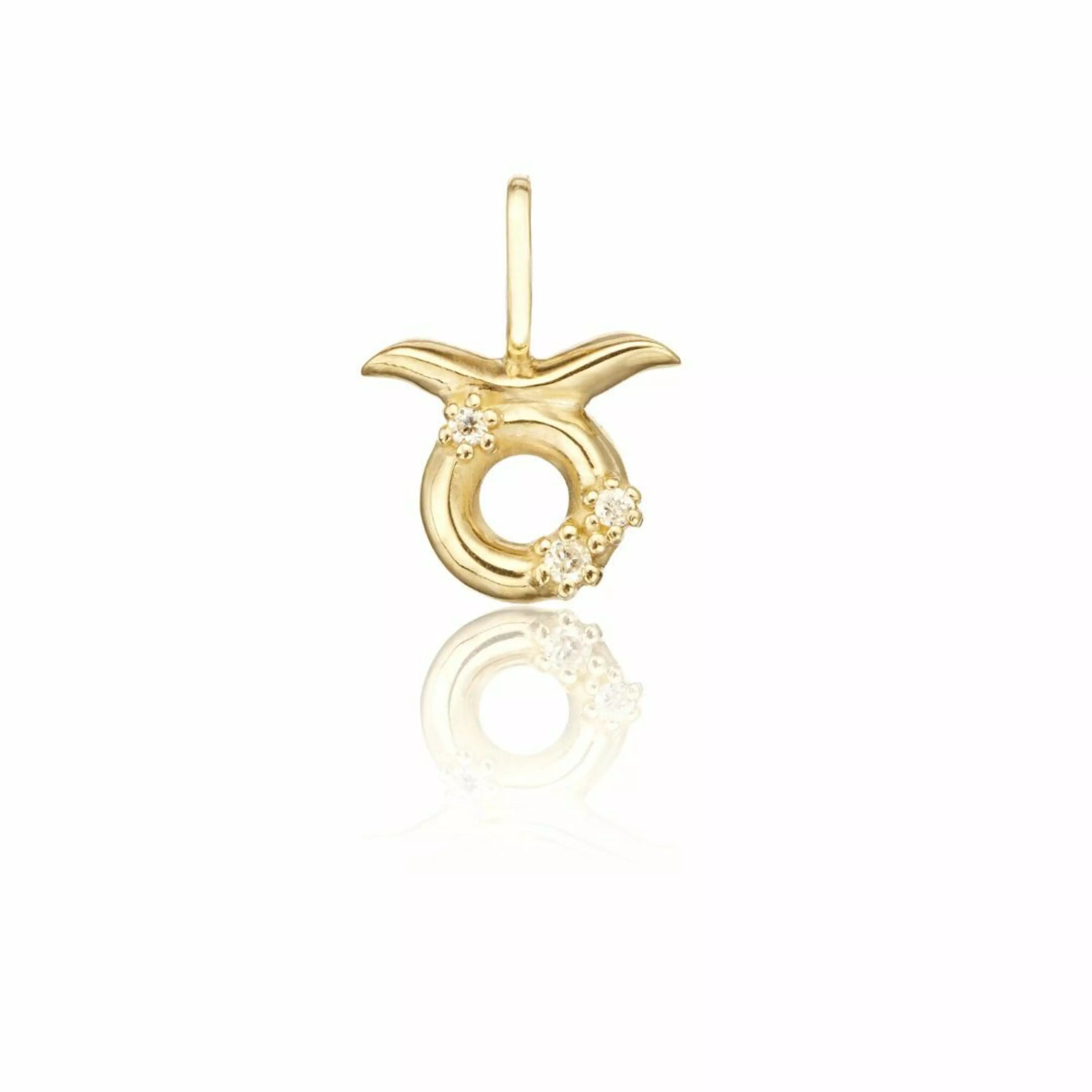 Solid Gold Genuine Diamond Individual Zodiac Charm