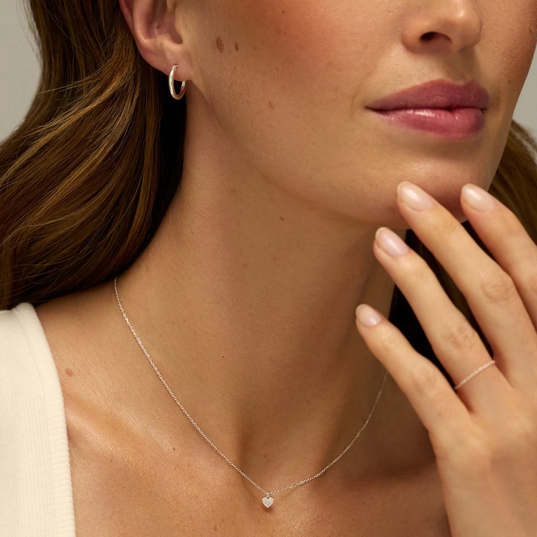 Silver Small Rounded Hoop Earrings