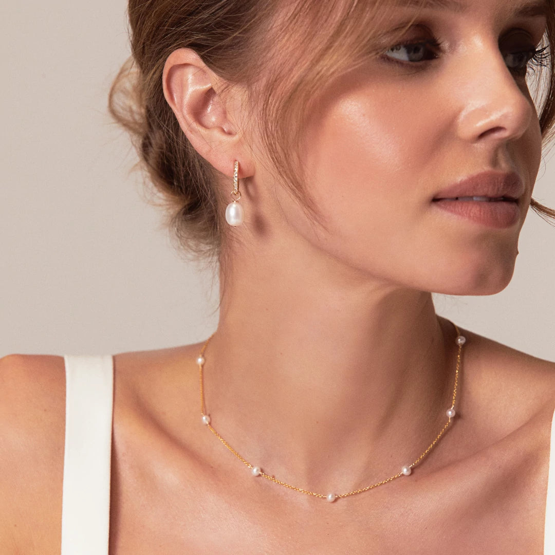 Gold Ten Pearl Choker