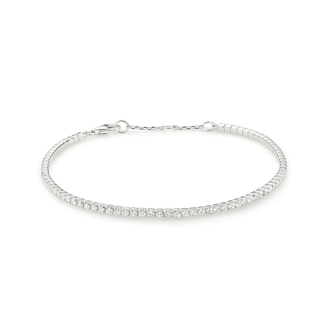 Silver Diamond Style Tennis Bracelet