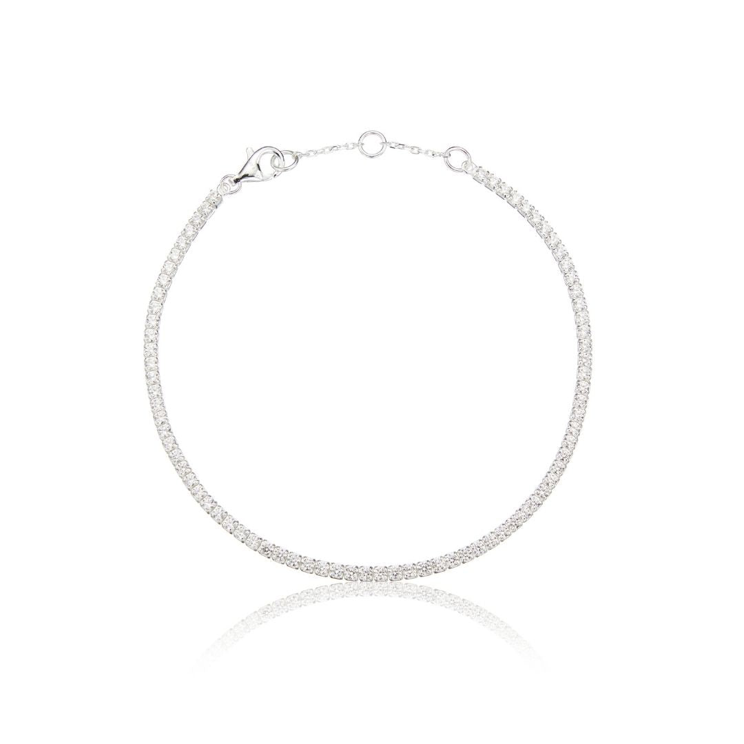 Silver Diamond Style Tennis Bracelet