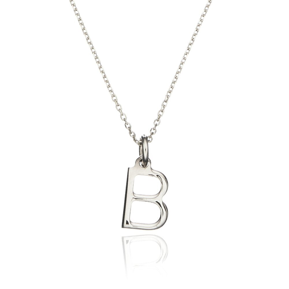 Silver Initial Letter Necklace