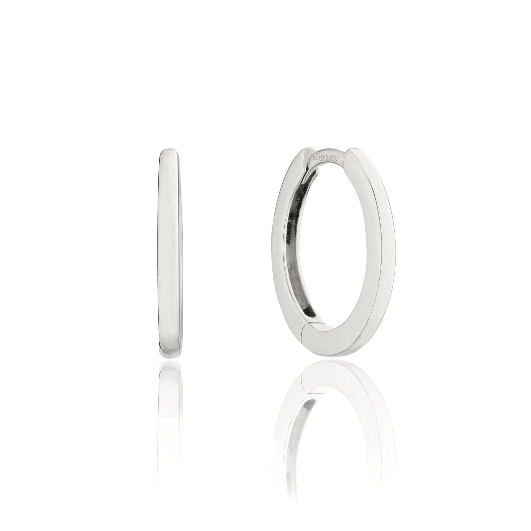 Silver Classic Huggie Hoop Earrings