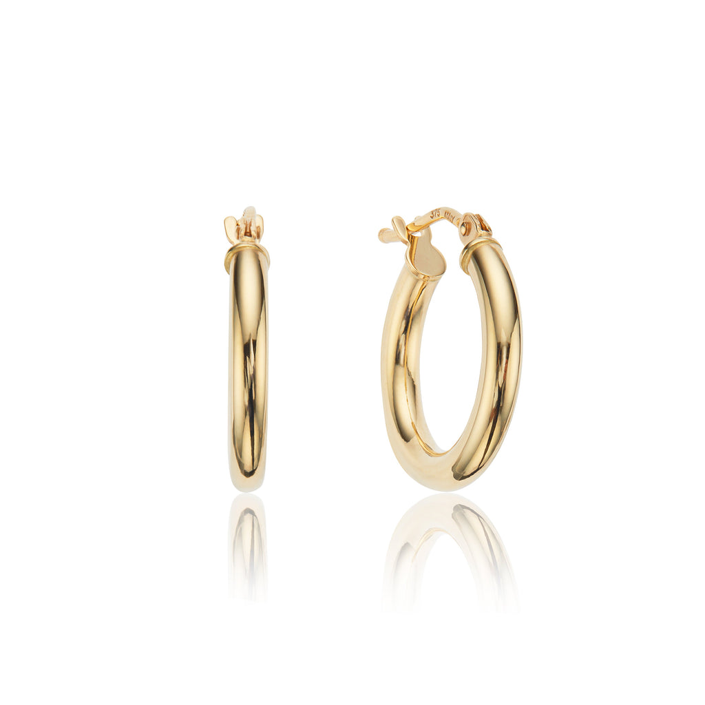 Solid Small Rounded Hoop Earrings