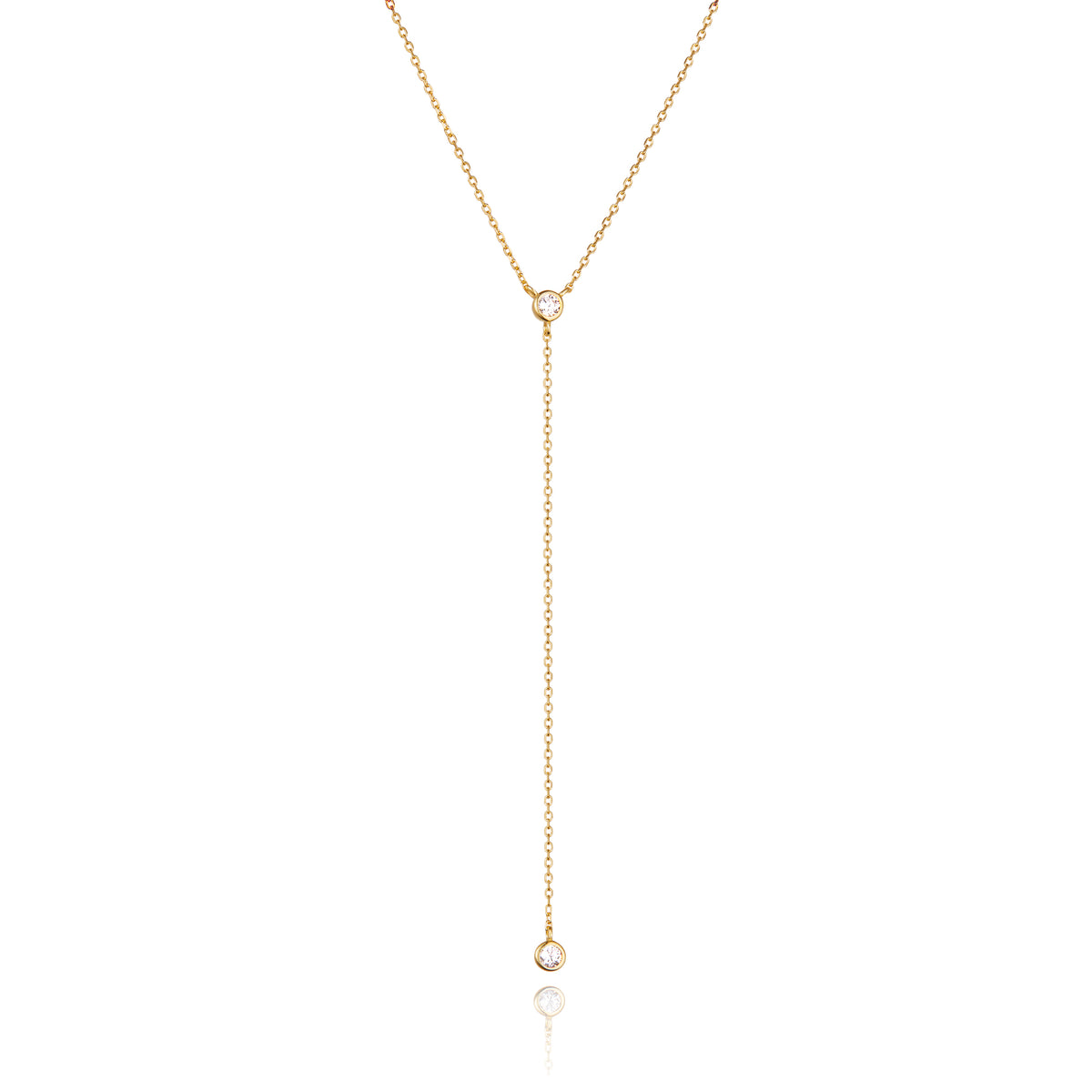 Lilo Roo Gold Diamond Style Lariat Necklace – LILY & ROO