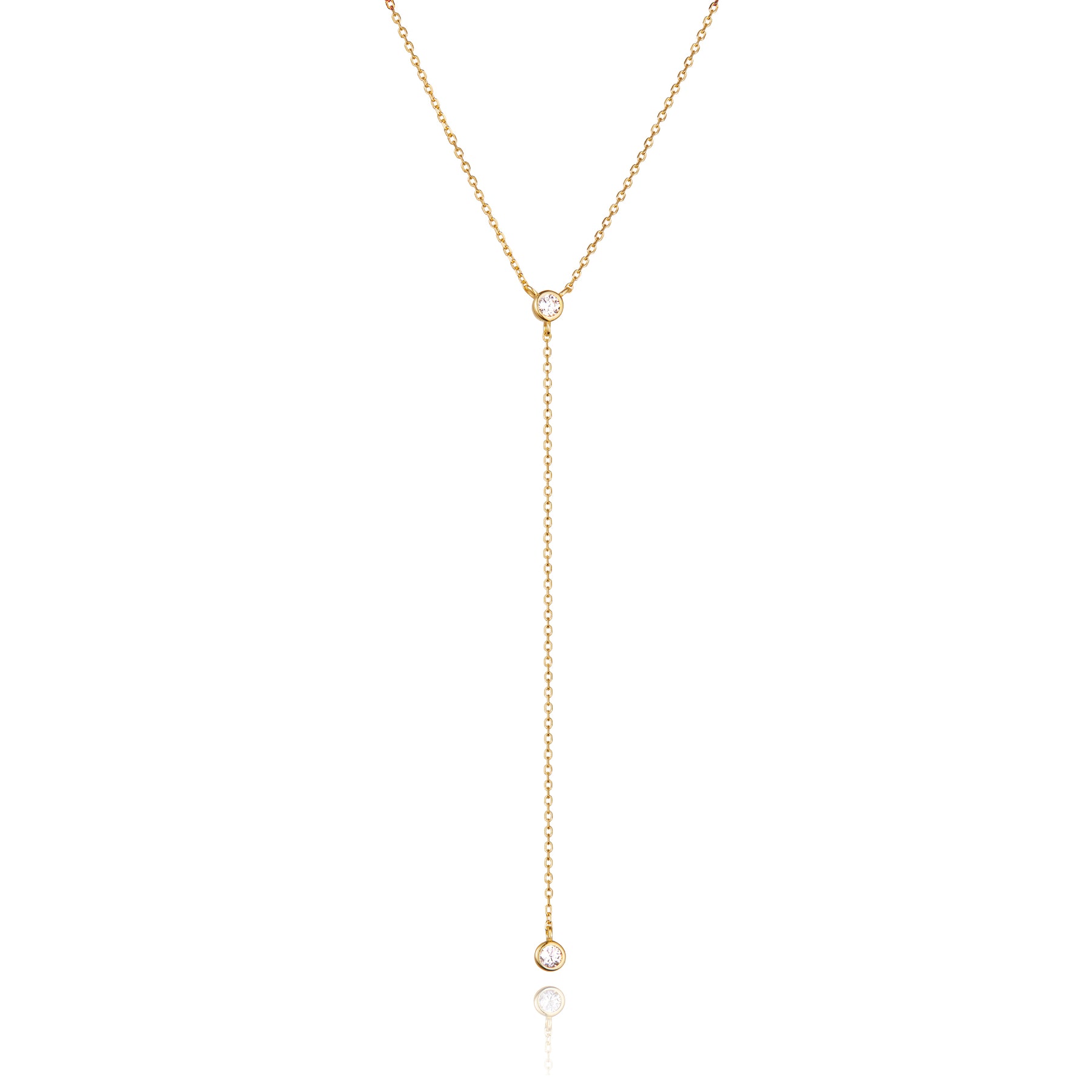 AMJ Riley Lariat Gold Necklace main image 1