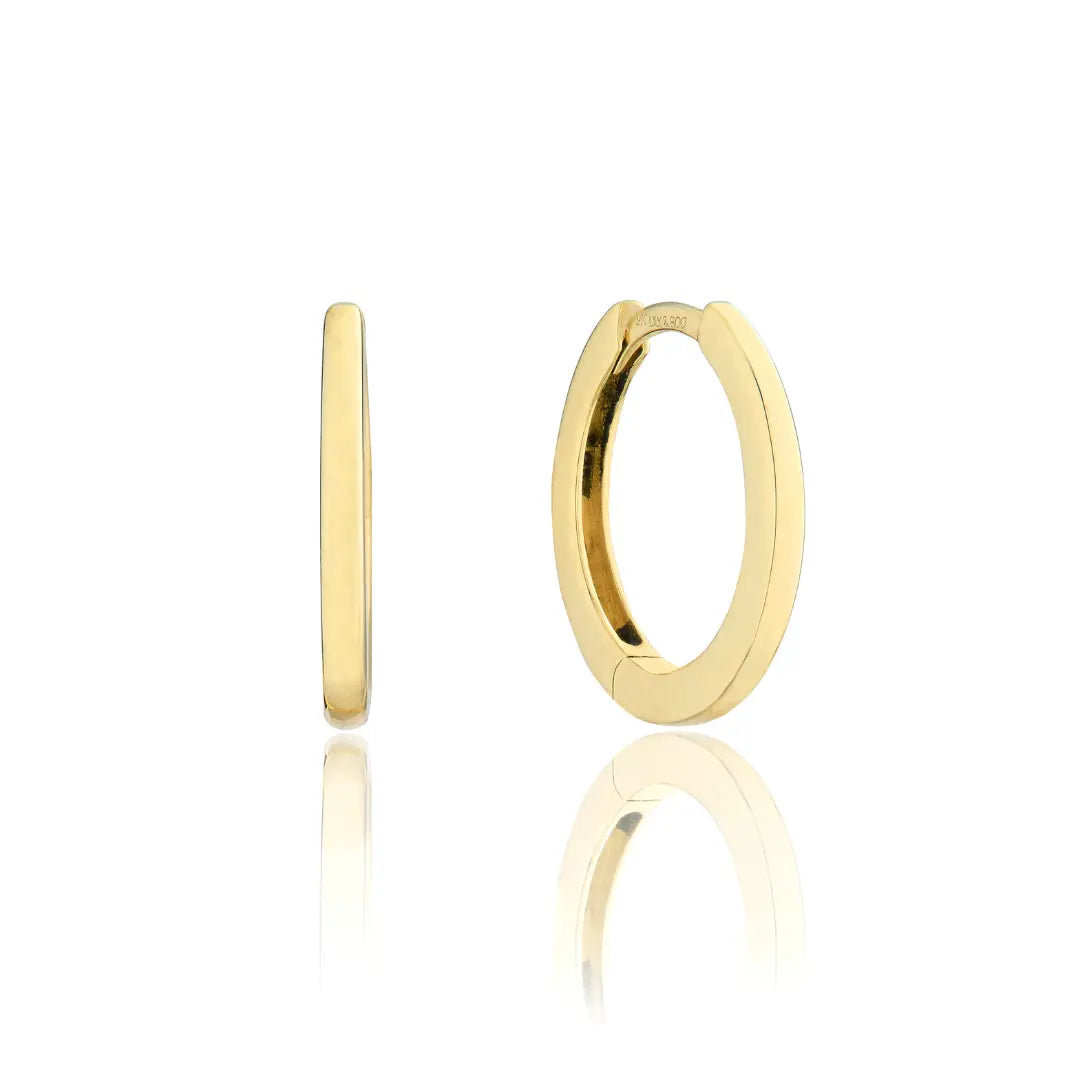 Solid Gold Classic Huggie Hoop Earrings