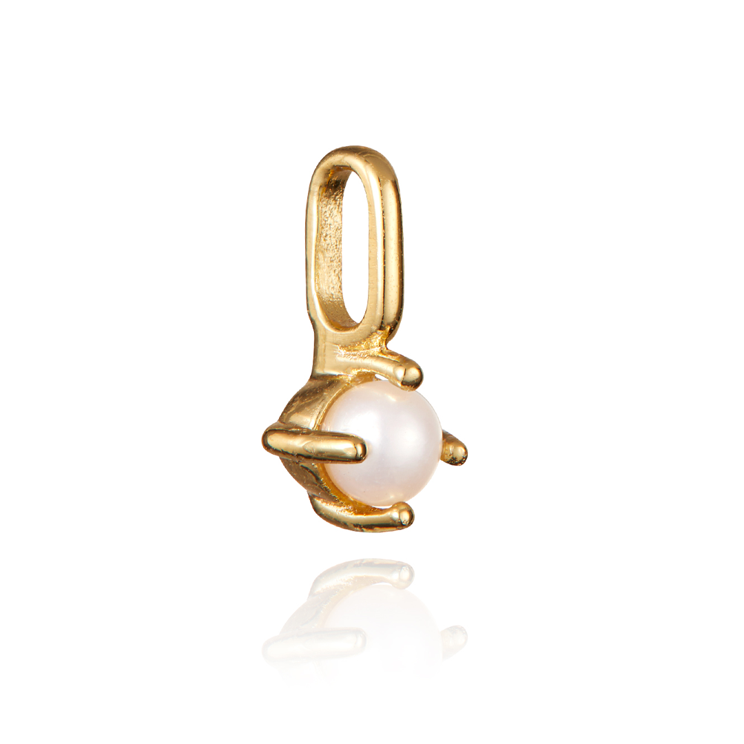 Gold Small Individual Birthstone Charm