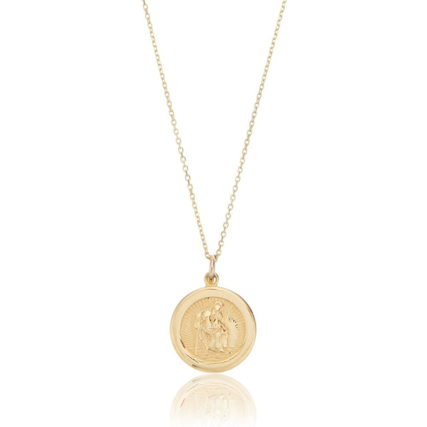 Real gold st store christopher necklace