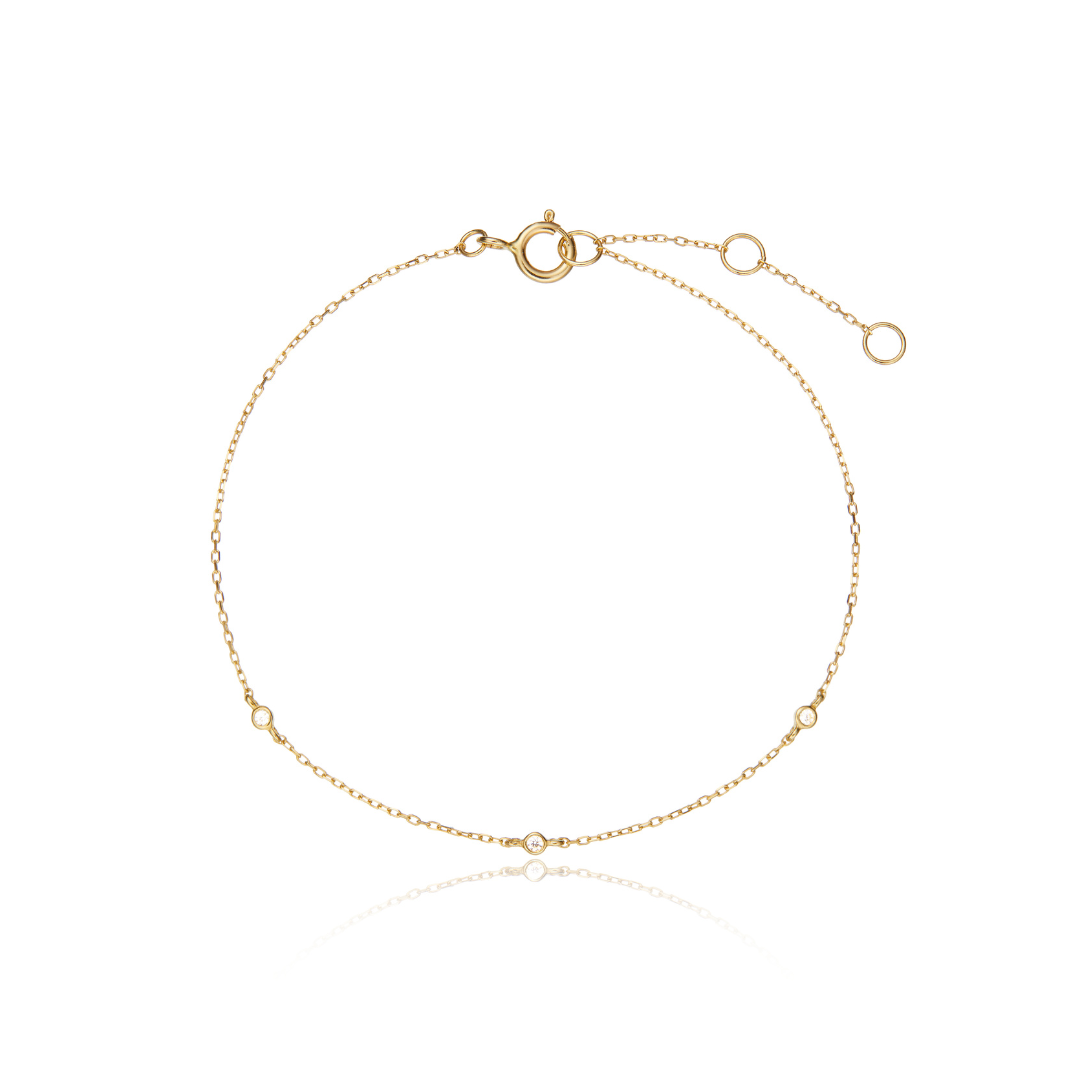 Gold Three Diamond Style Bracelet – Lily & Roo