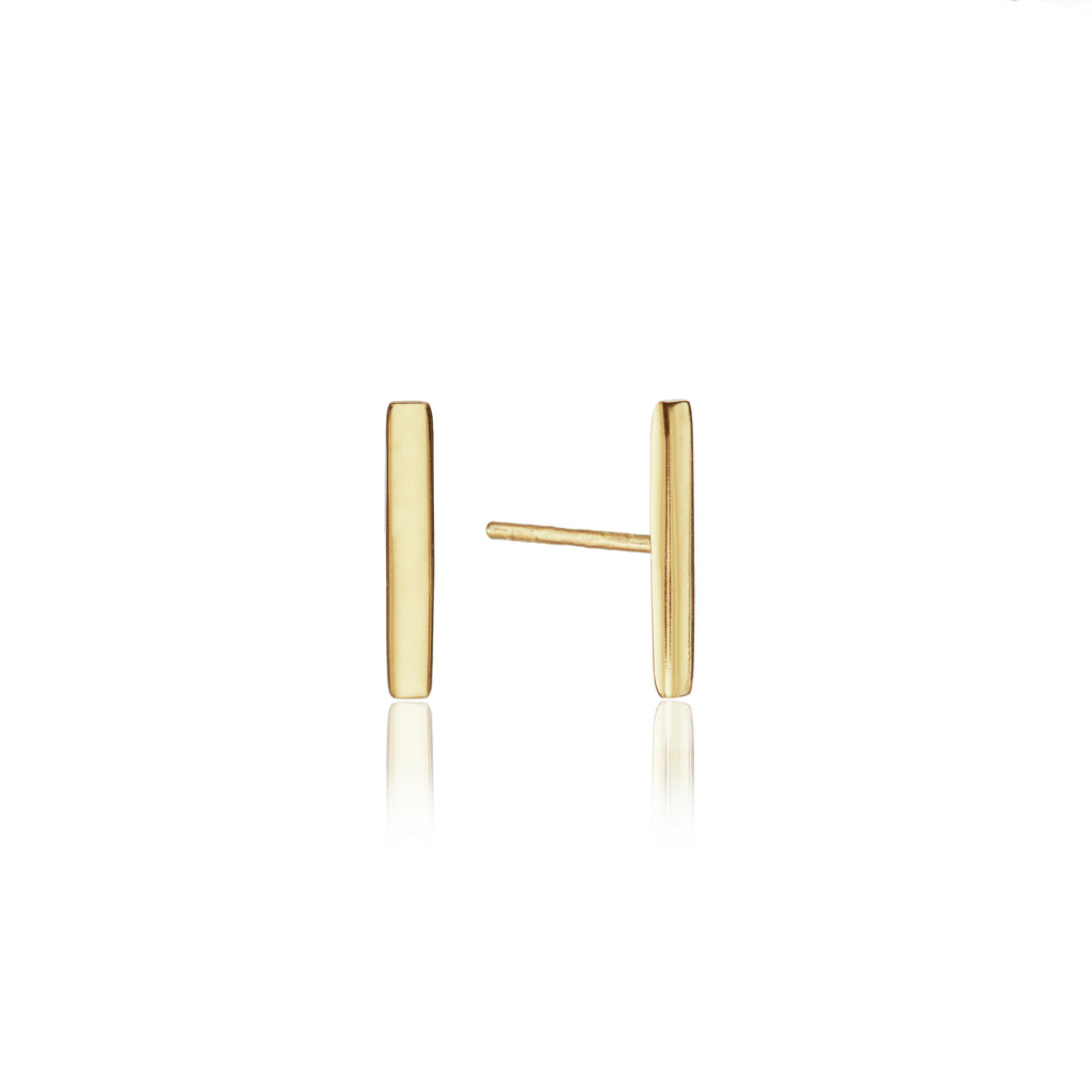 Plain Bar Stud Earrings