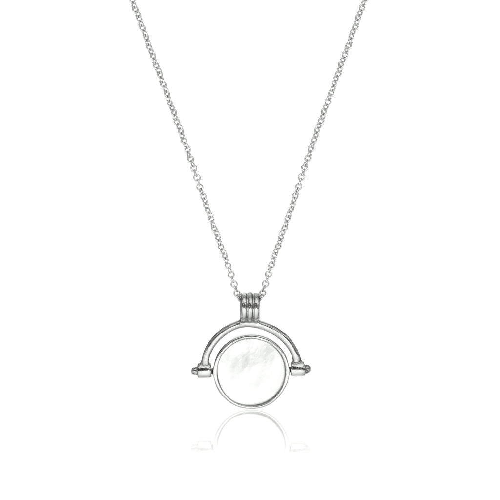 Mother Pearl Spinning Disc Necklace