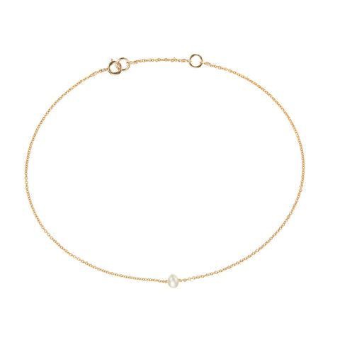 Gold Small Pearl Anklet