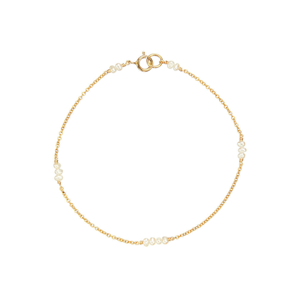 Gold Mini Pearl Bracelet – LILY & ROO