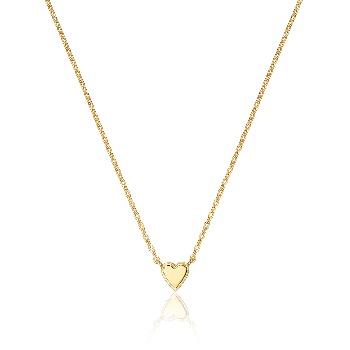 Gold Tiny Heart Necklace Gold Plated - Main Image