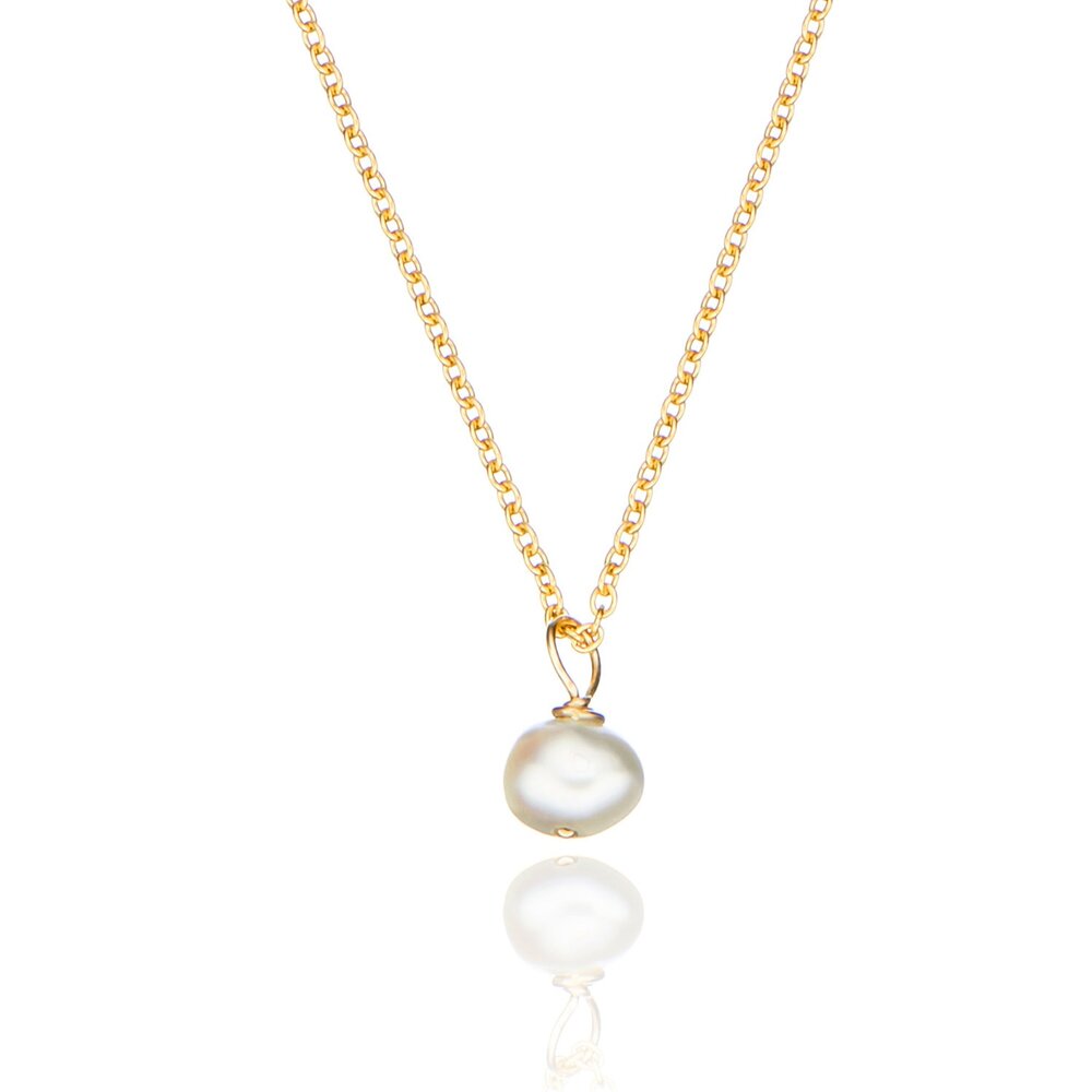 LILY & ROO Gold Single Pearl Necklace