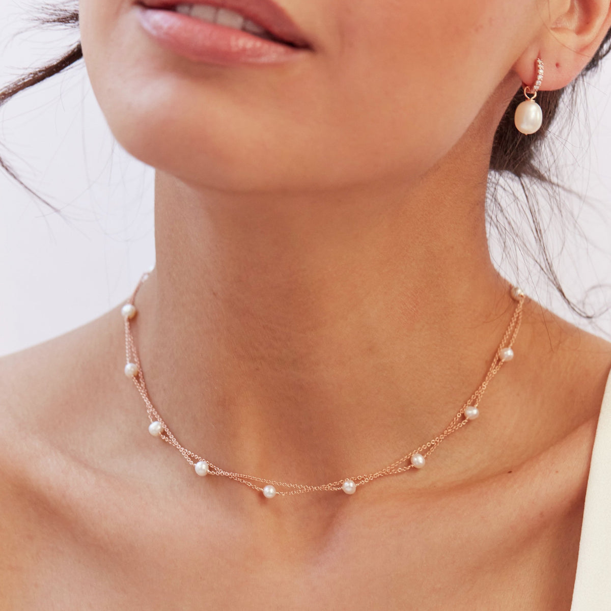 Gold Layered Pearl Necklace – Lily & Roo