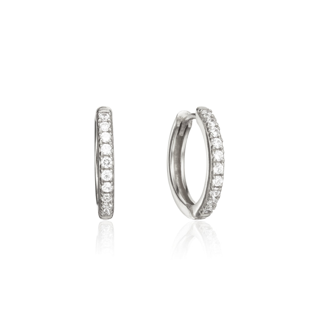 Diamond Style Large Hoop Earrings