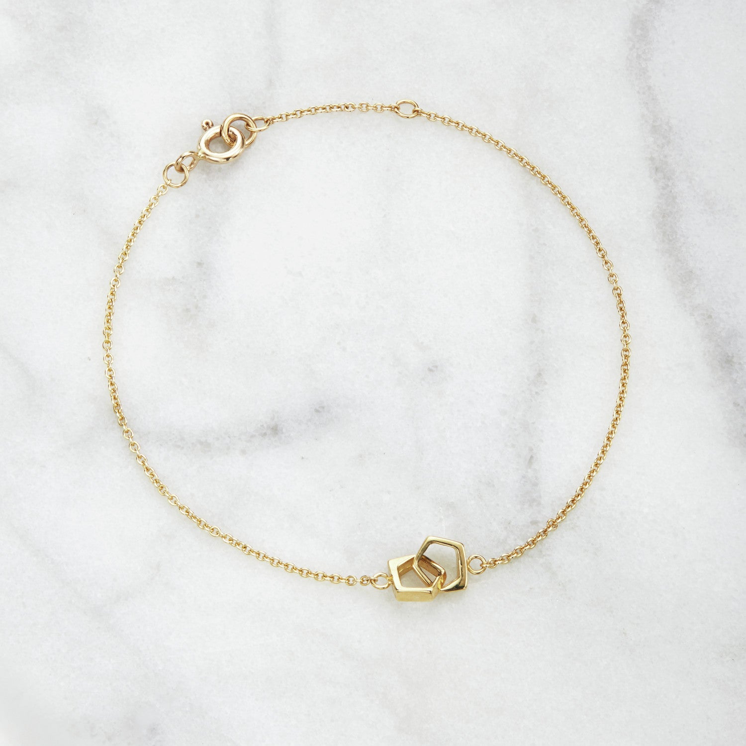 Solid Gold Love Link Bracelet